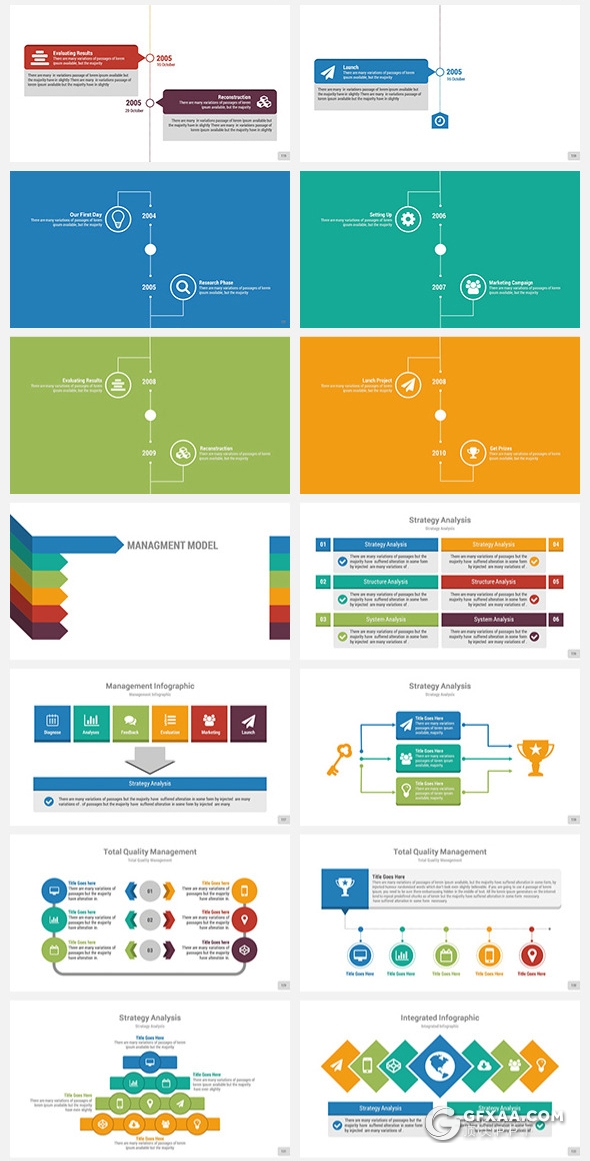 330页国外大型商务PPT模板企业团队介绍工作计划总结ppt商务数据信息图形图表ppt模板21种配色 - 顶尖PPT