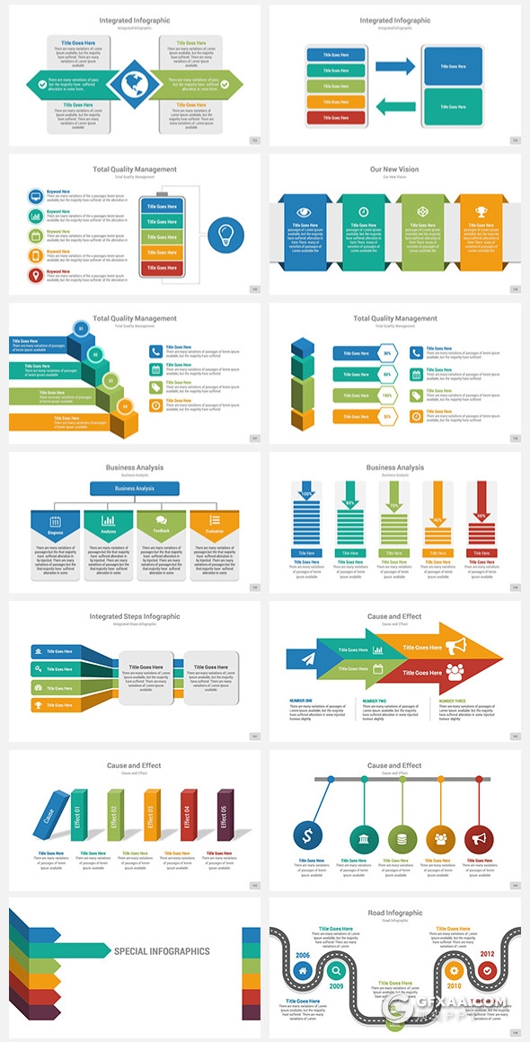 330页国外大型商务PPT模板企业团队介绍工作计划总结ppt商务数据信息图形图表ppt模板21种配色 - 顶尖PPT