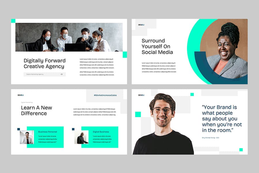 数字营销推广策略讲述Keynote模板 - 顶尖PPT