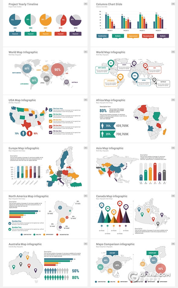 150页国外多用途企业介绍工作计划总结PPT模板13种配色 - 顶尖PPT