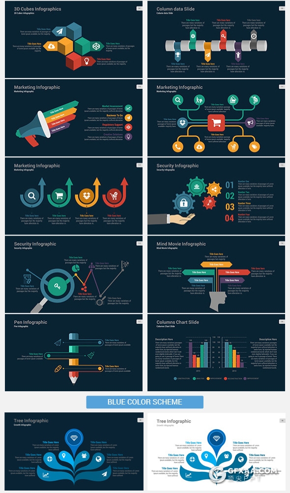 150页国外多用途企业介绍工作计划总结PPT模板13种配色 - 顶尖PPT