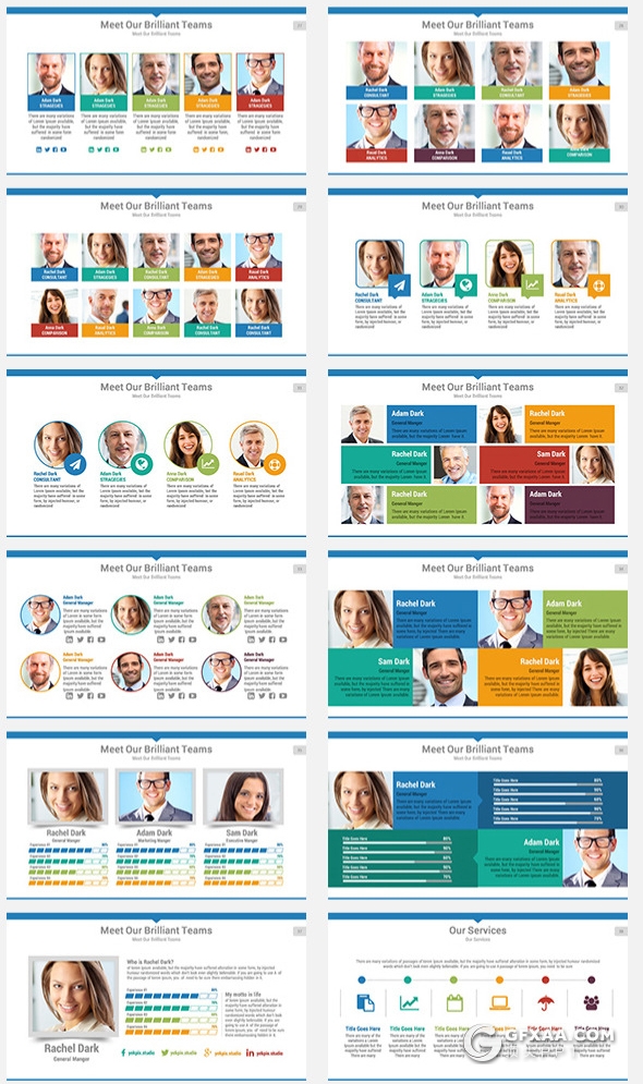 200多页国外商务通用ppt企业公司介绍工作计划总结项目介绍ppt商务信息图形设计智能图表ppt模板20种配色3种尺寸 - 顶尖PPT