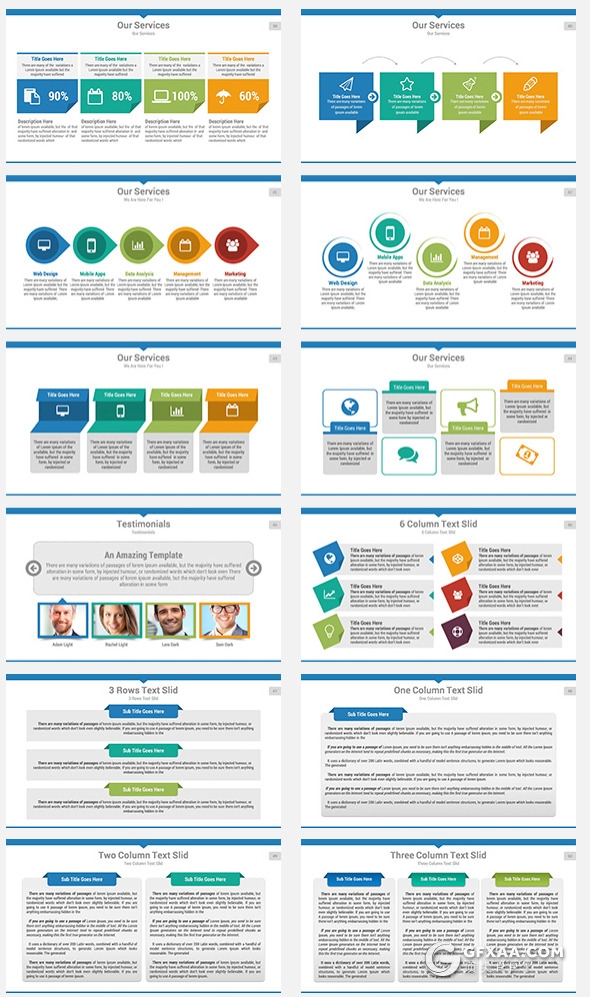 200多页国外商务通用ppt企业公司介绍工作计划总结项目介绍ppt商务信息图形设计智能图表ppt模板20种配色3种尺寸 - 顶尖PPT