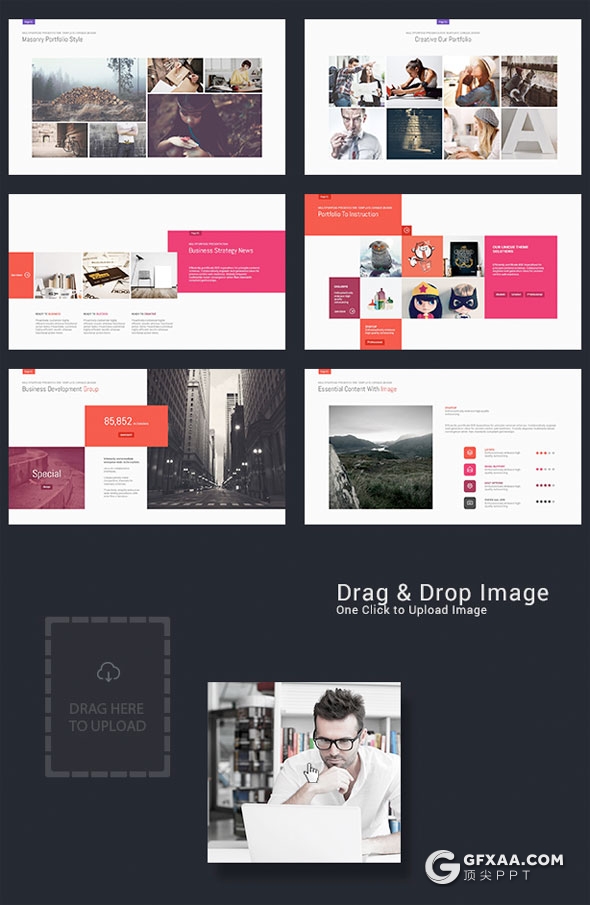 100页精致设计国外高端商务风格PPT模板5种主题配色 - 顶尖PPT