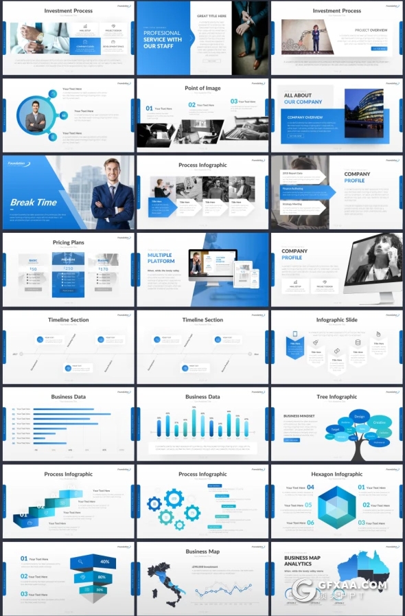 60页高品质国外商务企业宣传项目合作PPT模板年终计划工作总结PPT模板11种主题配色 - 顶尖PPT