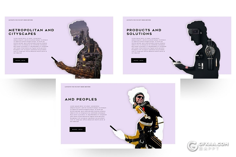 102页简约创意微立体图片剪影国外多用途PPT模板 - 顶尖PPT