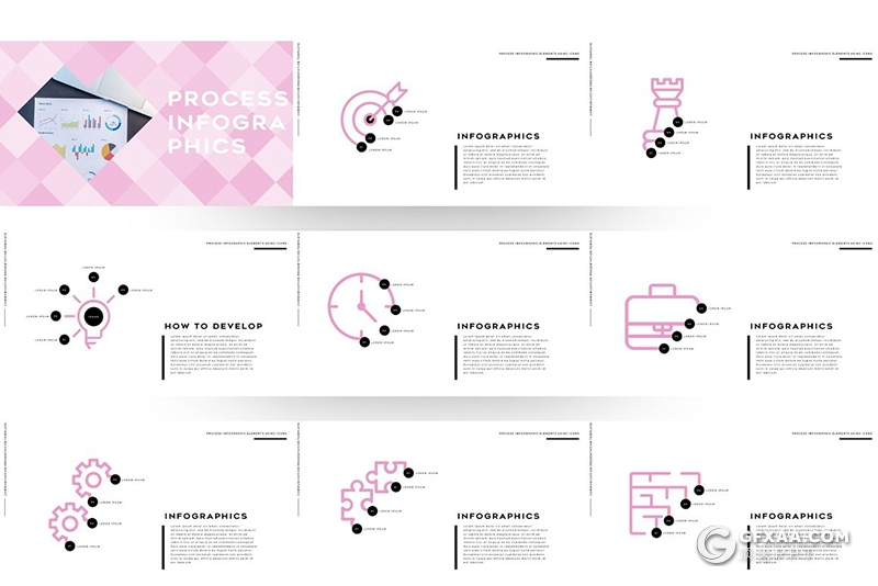 102页简约创意微立体图片剪影国外多用途PPT模板 - 顶尖PPT