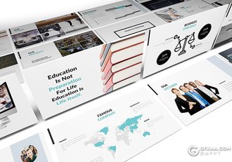 90页大学宣传介绍教育培训主题keynote模板 - 顶尖PPT