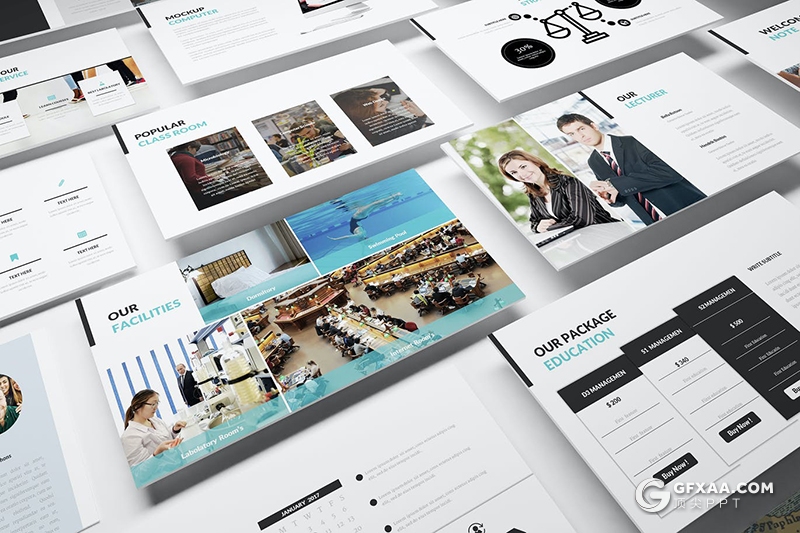 90页大学宣传介绍教育培训主题keynote模板 - 顶尖PPT