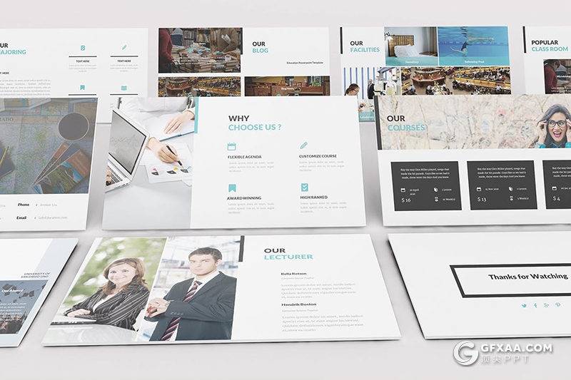 90页大学宣传介绍教育培训主题keynote模板 - 顶尖PPT