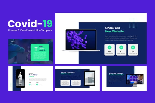 疾病与病毒介绍防控措施数据统计keynote模板 - 顶尖PPT