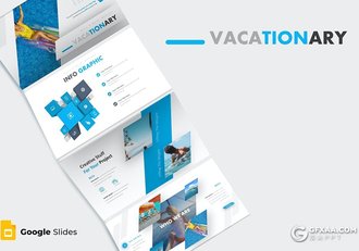 30页创意图形切割造型商务公司团队介绍工作计划总结Google slides模板5种主题配色 - 顶尖PPT