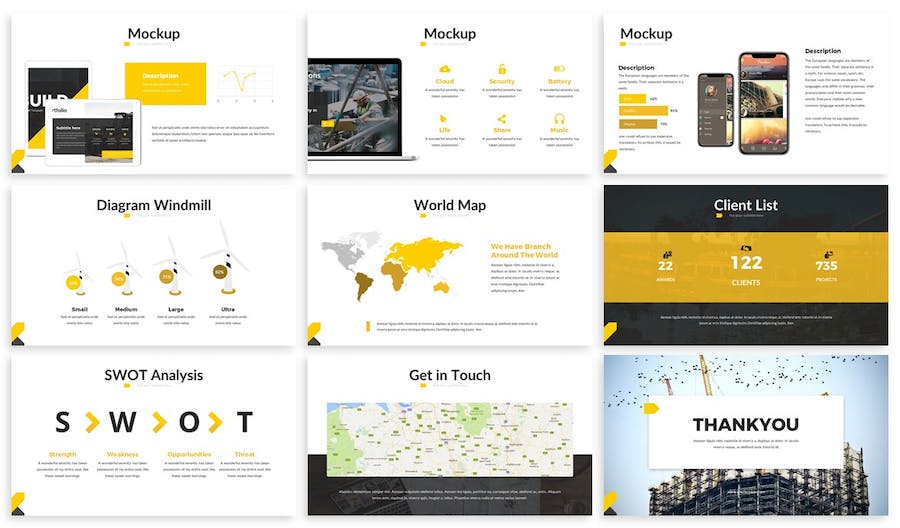 建筑施工项目设计展示方案Keynote模板 - 顶尖PPT