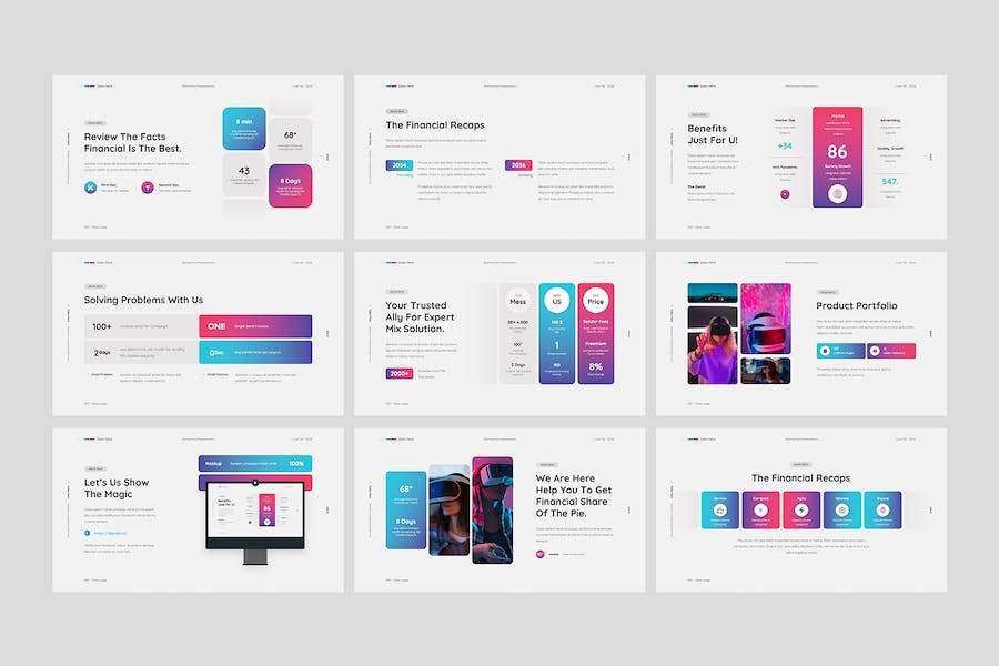 销售行业资料展示PPT模板 - 顶尖PPT