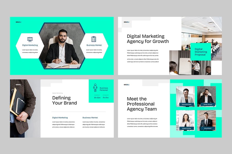 数字营销推广策略讲述Keynote模板 - 顶尖PPT