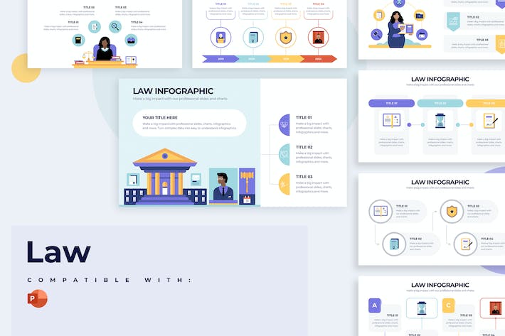 商业法律合规法务信息图PPT模板 - 顶尖PPT
