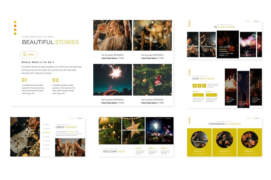 新年季节交替主题活动安排Keynote模板 - 顶尖PPT