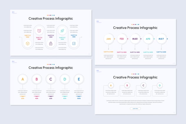 创意流程设计信息图形展示Keynote模板 - 顶尖PPT