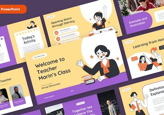 欧美风格教育培训课程PPT模板 - 顶尖PPT