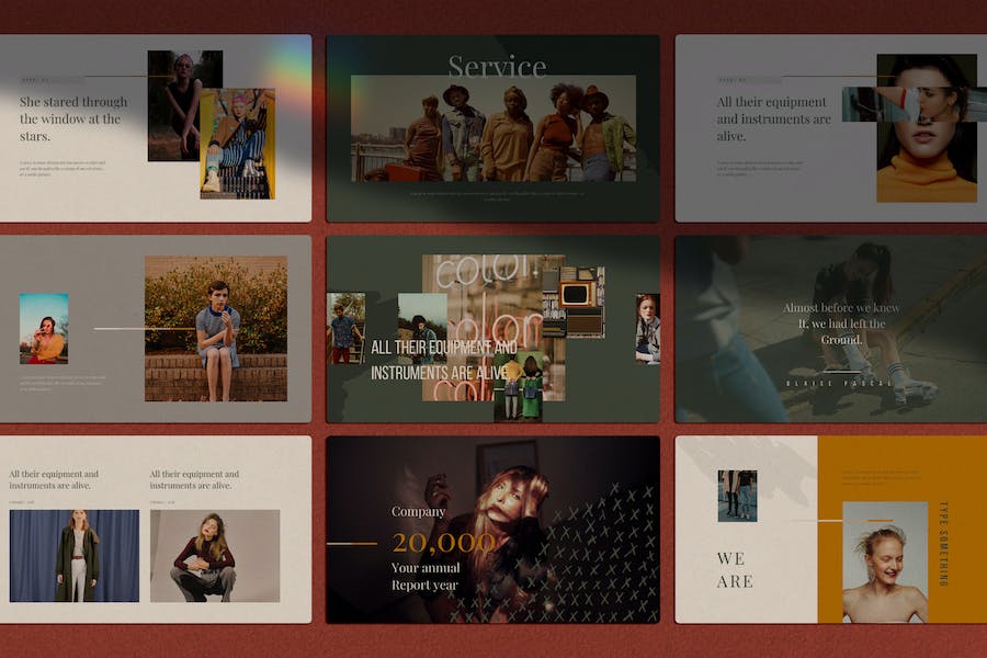 复古做旧国外潮流风格PPT模板 - 顶尖PPT