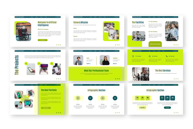 人工智能AI核心技术主题keynote模板 - 顶尖PPT