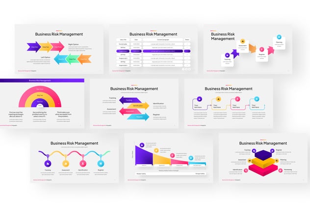 风险管理信息图形PPT模板 - 顶尖PPT