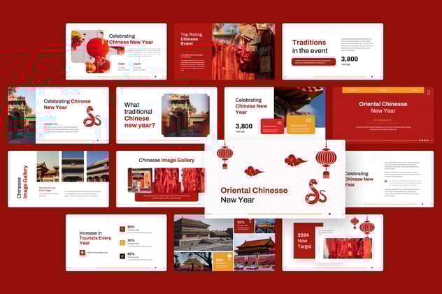 中国农历新年文化介绍PPT模板 - 顶尖PPT