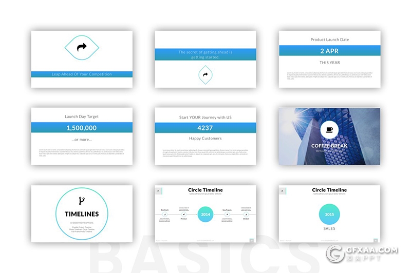 180页蓝色国外简约线条商务工作计划总结企业介绍2020年终汇报keynote模板 - 顶尖PPT