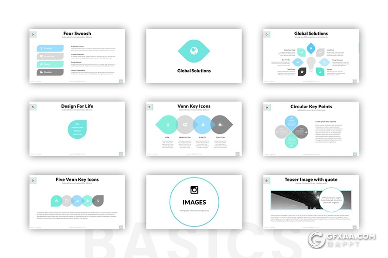 180页蓝色国外简约线条商务工作计划总结企业介绍2020年终汇报keynote模板 - 顶尖PPT