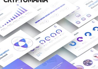 50页国外高级商务数据图形设计工作计划总结通用PPT模板10种主题配色 - 顶尖PPT