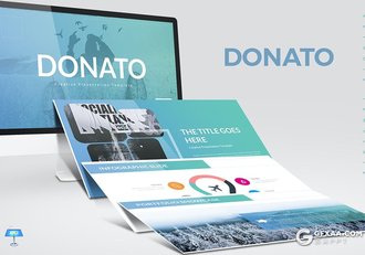 30页蓝绿渐变企业工作计划总结多用途keynote模板5种主题配色 - 顶尖PPT