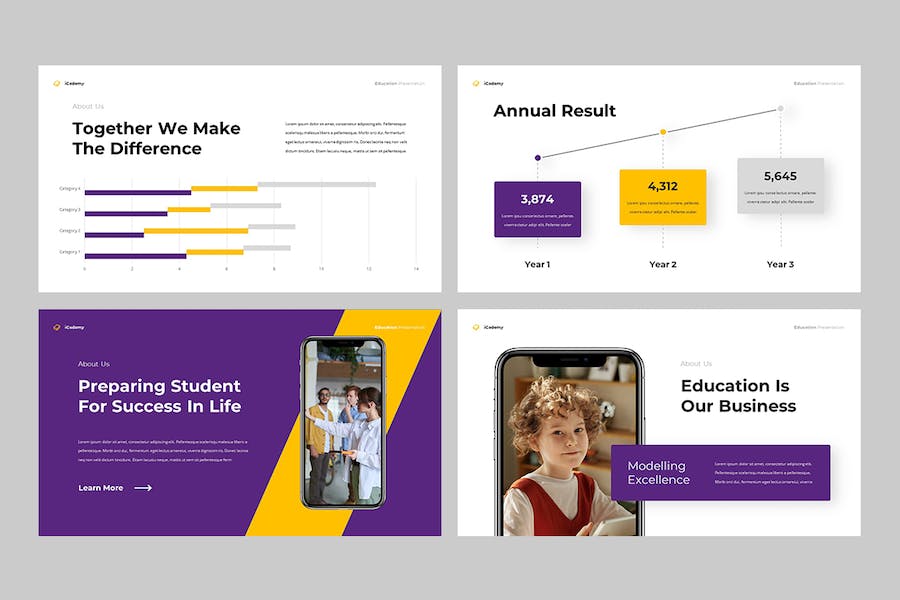 在线教育培训课程学习平台PPT模板 - 顶尖PPT