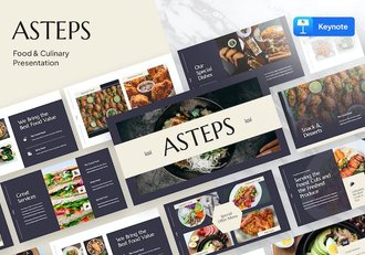 美食餐饮品牌推介讲述Keynote模板 - 顶尖PPT