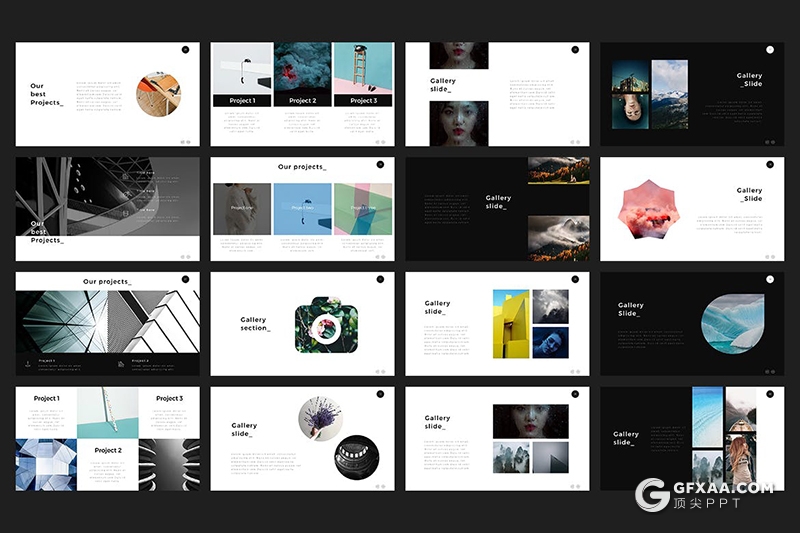 111页精美动画效果国外简约唯美风格商务通用PPT模板 - 顶尖PPT