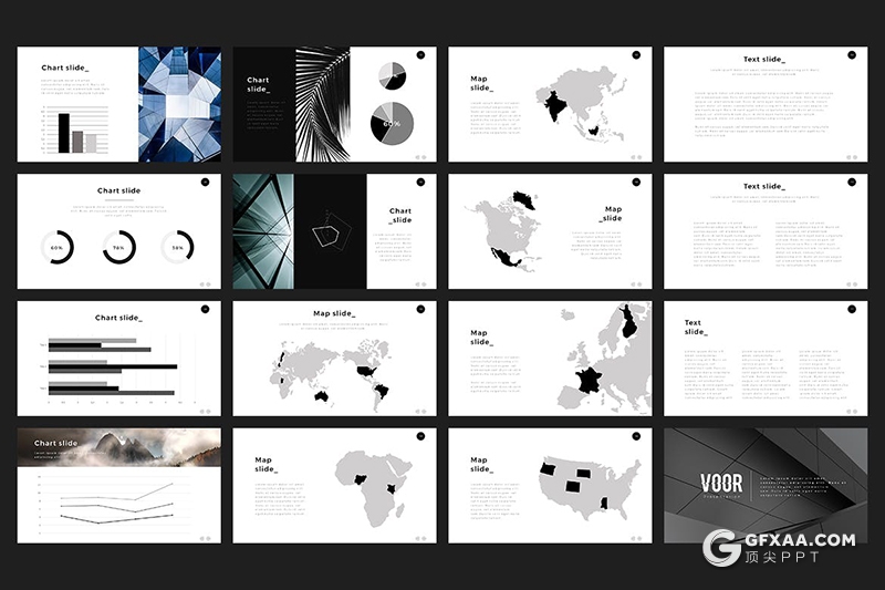 111页精美动画效果国外简约唯美风格商务通用PPT模板 - 顶尖PPT