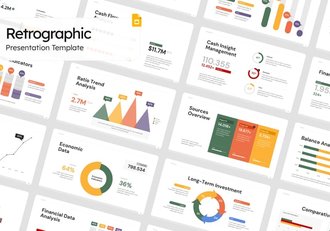 复古信息图形PPT模板 - 顶尖PPT