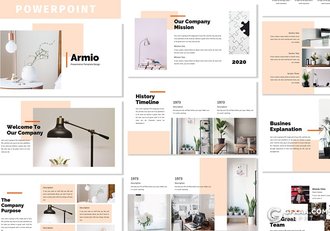 30页简约文艺小清新风格PPT模板5种主题配色 - 顶尖PPT