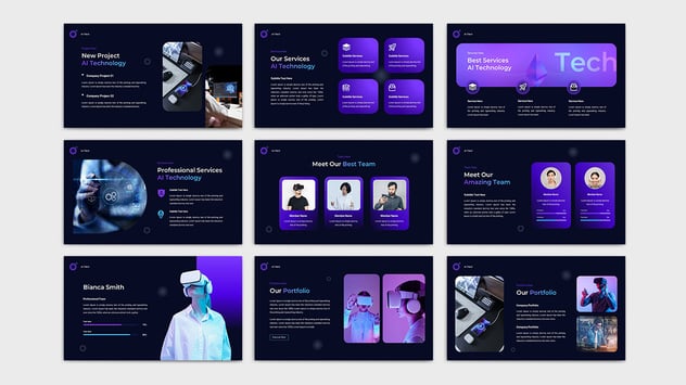 AI科技人工智能技术keynote模板 - 顶尖PPT