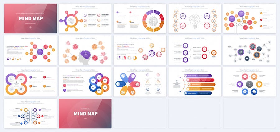 圆形思维导图信息图形keynote模板 - 顶尖PPT