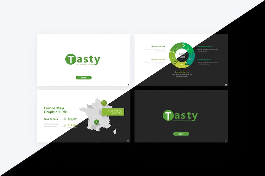 美味食物宣传介绍keynote模板 - 顶尖PPT