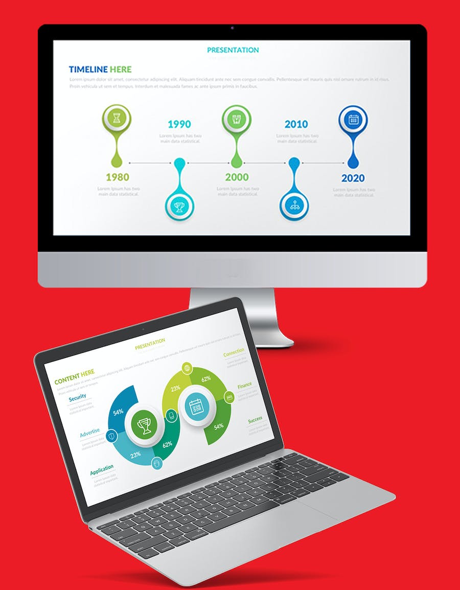 大气企业商务数据分析信息图表PPT模板 - 顶尖PPT