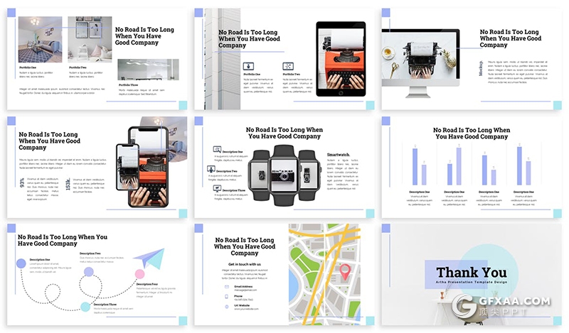 30页国外简约文艺风格多用途PPT模板 - 顶尖PPT