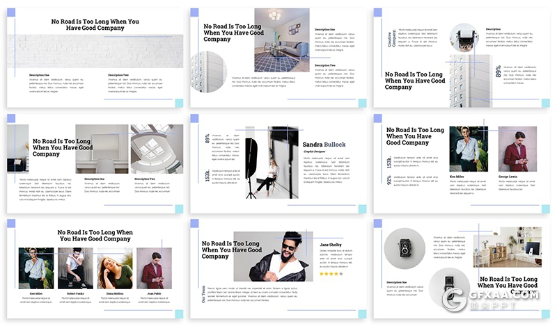 30页国外简约文艺风格多用途PPT模板 - 顶尖PPT