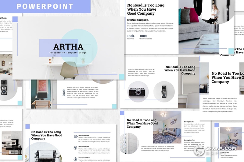 30页国外简约文艺风格多用途PPT模板 - 顶尖PPT
