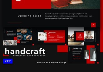 手工艺品创意展示作品Keynote模板 - 顶尖PPT