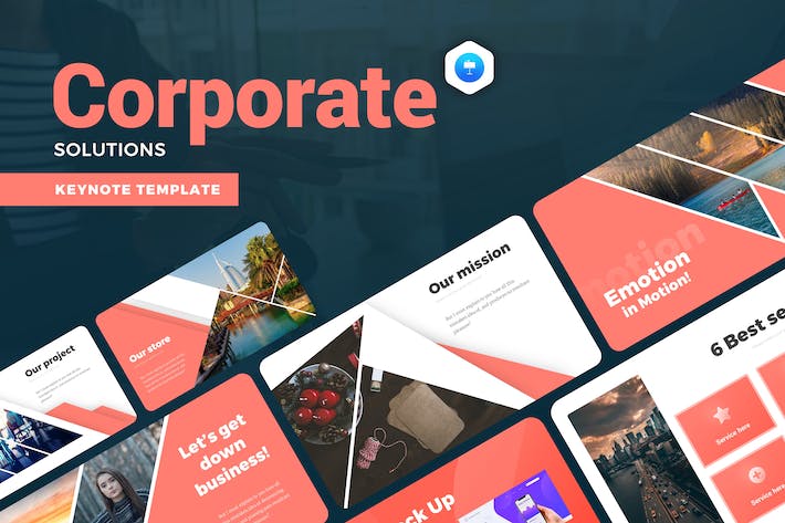 企业解决方案项目展示keynote模板 - 顶尖PPT