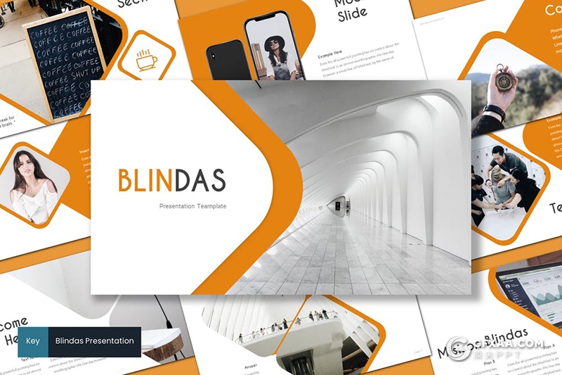 30页创意圆角矩形企业会议工作报告keynote模板5种主题配色 - 顶尖PPT