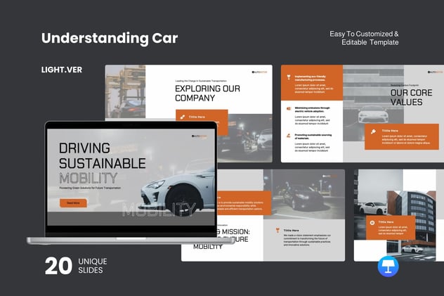 汽车产品信息介绍展示keynote模板 - 顶尖PPT