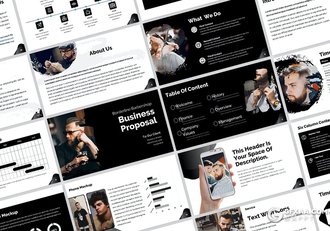 黑色时尚简约风格国外PPT模板 - 顶尖PPT