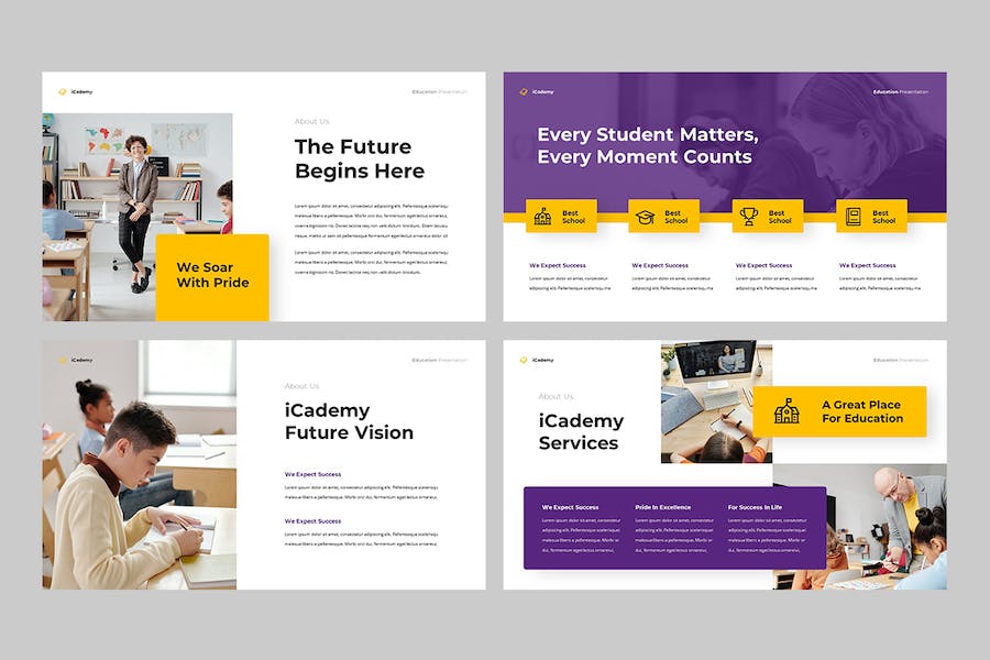 在线教育培训课程学习平台PPT模板 - 顶尖PPT